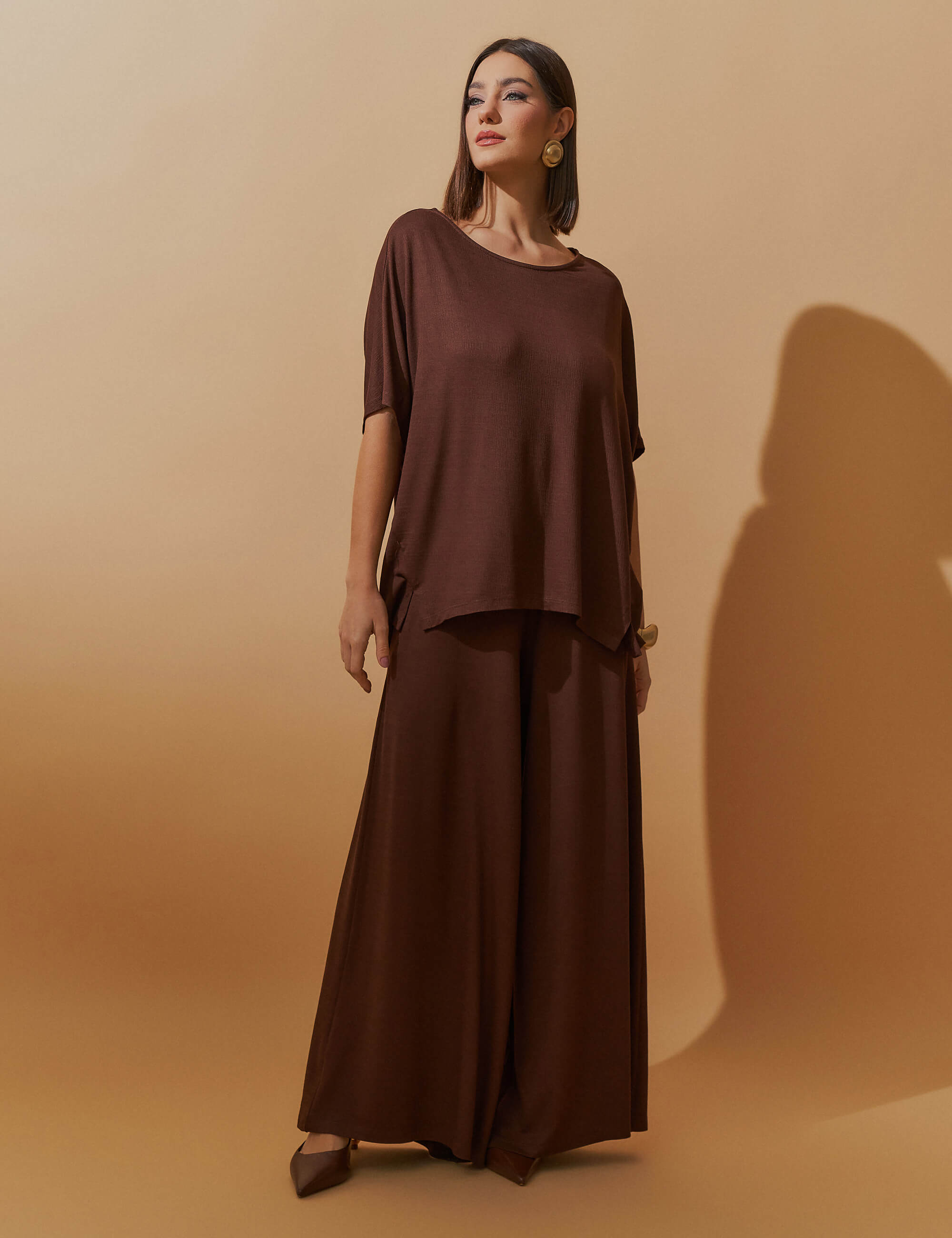 Conjunto Vicenza Lisa Marrom Natureza