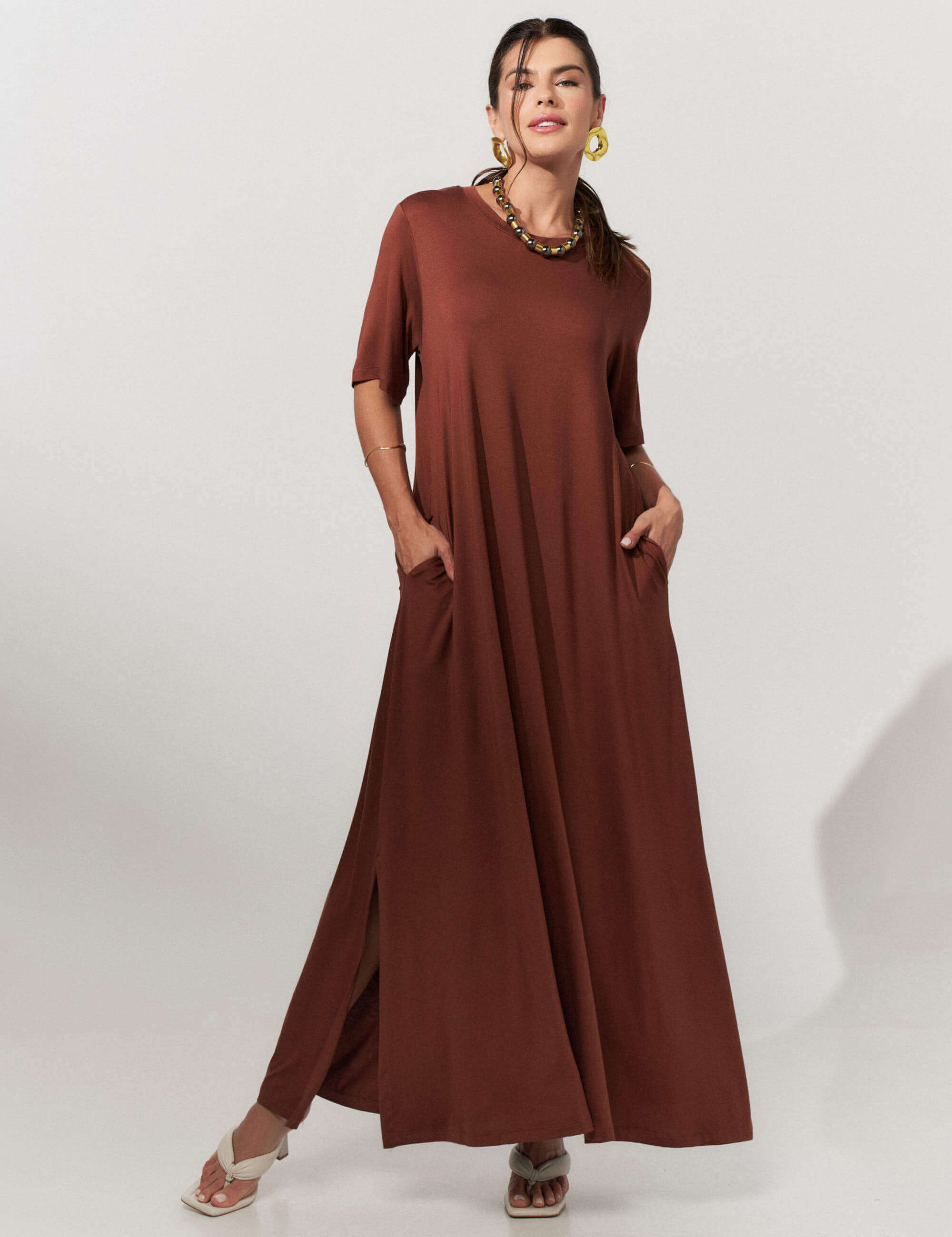 Vestido Noelle Marrom Tamara