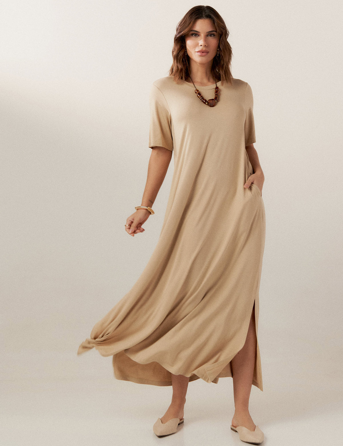 Vestido Noelle Bege MPB