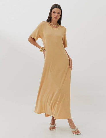 Vestido Noelle Bege Gengibre