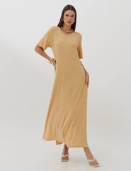 Vestido Noelle Bege Gengibre