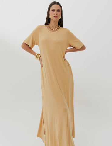 Vestido Noelle Bege Gengibre