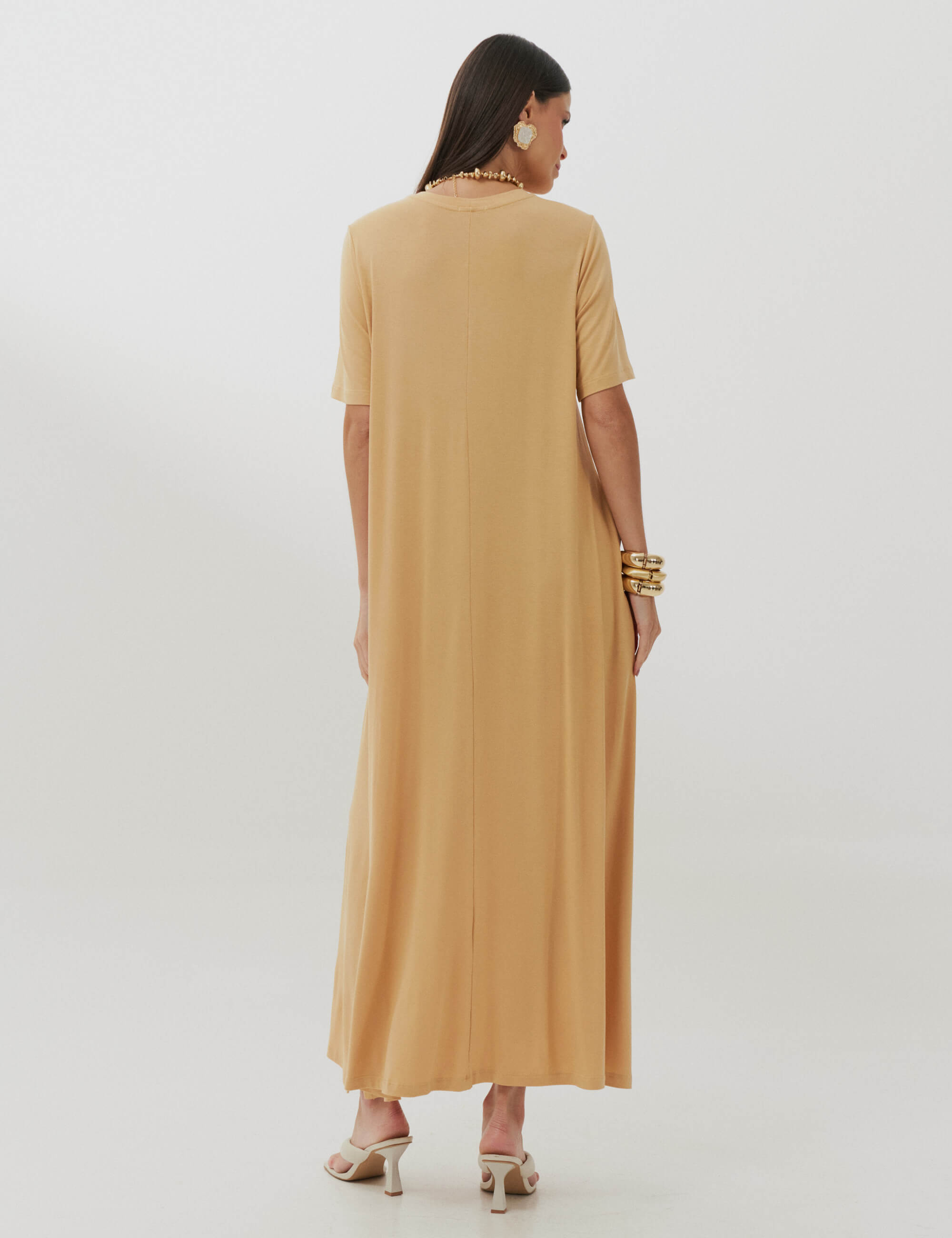 Vestido Noelle Bege Gengibre