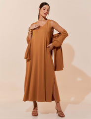 Vestido Nyla Bege Gengibre