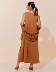 Vestido Nyla Bege Gengibre