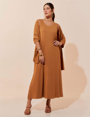 Vestido Nyla Bege Gengibre