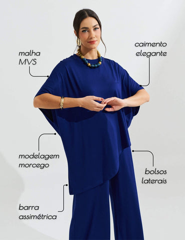 Conjunto Olga Azul Profundo