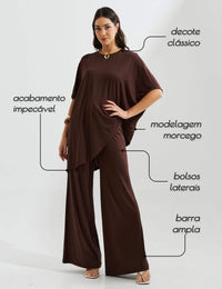 Conjunto Olga Marrom Natureza
