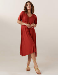 Vestido Olimpia Marrom Galápagos