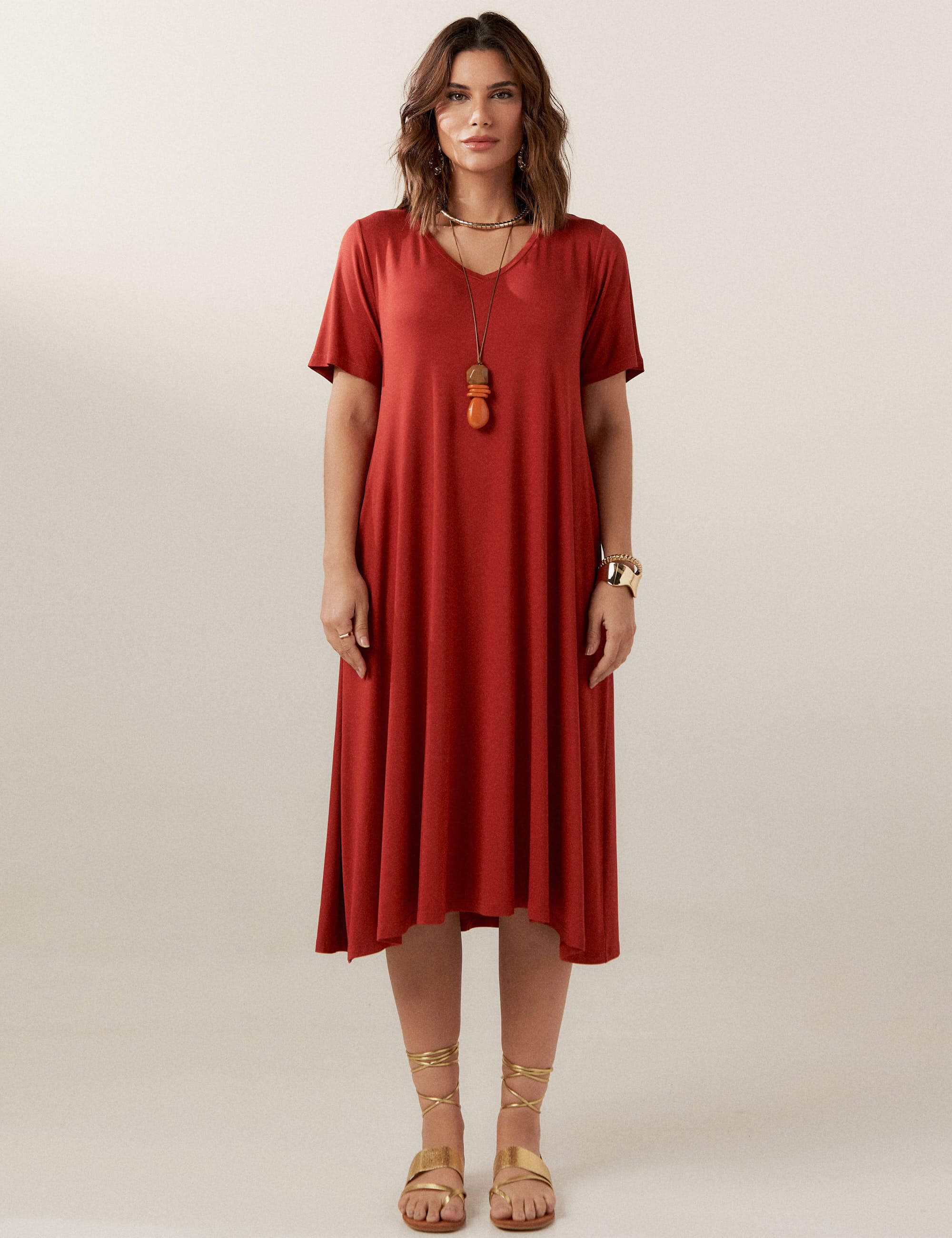 Vestido Olimpia Marrom Galápagos