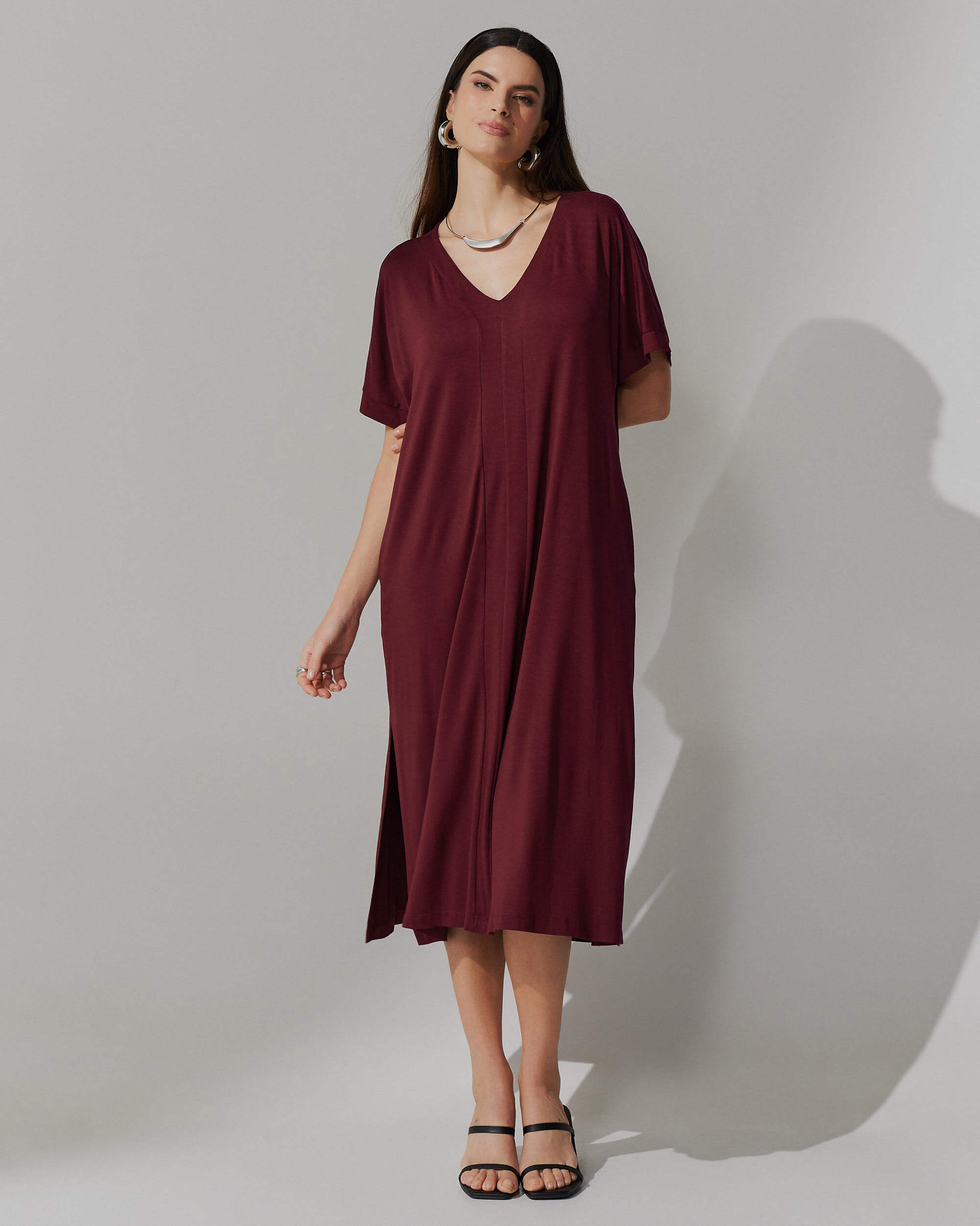 Vestido Odória Bordo