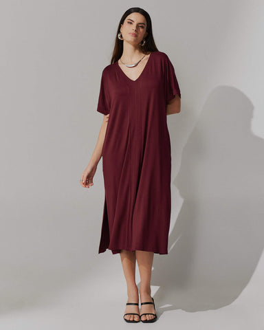 Vestido Odória Bordo