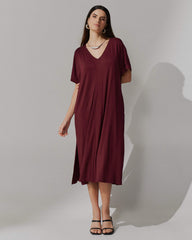 Vestido Odória Bordo