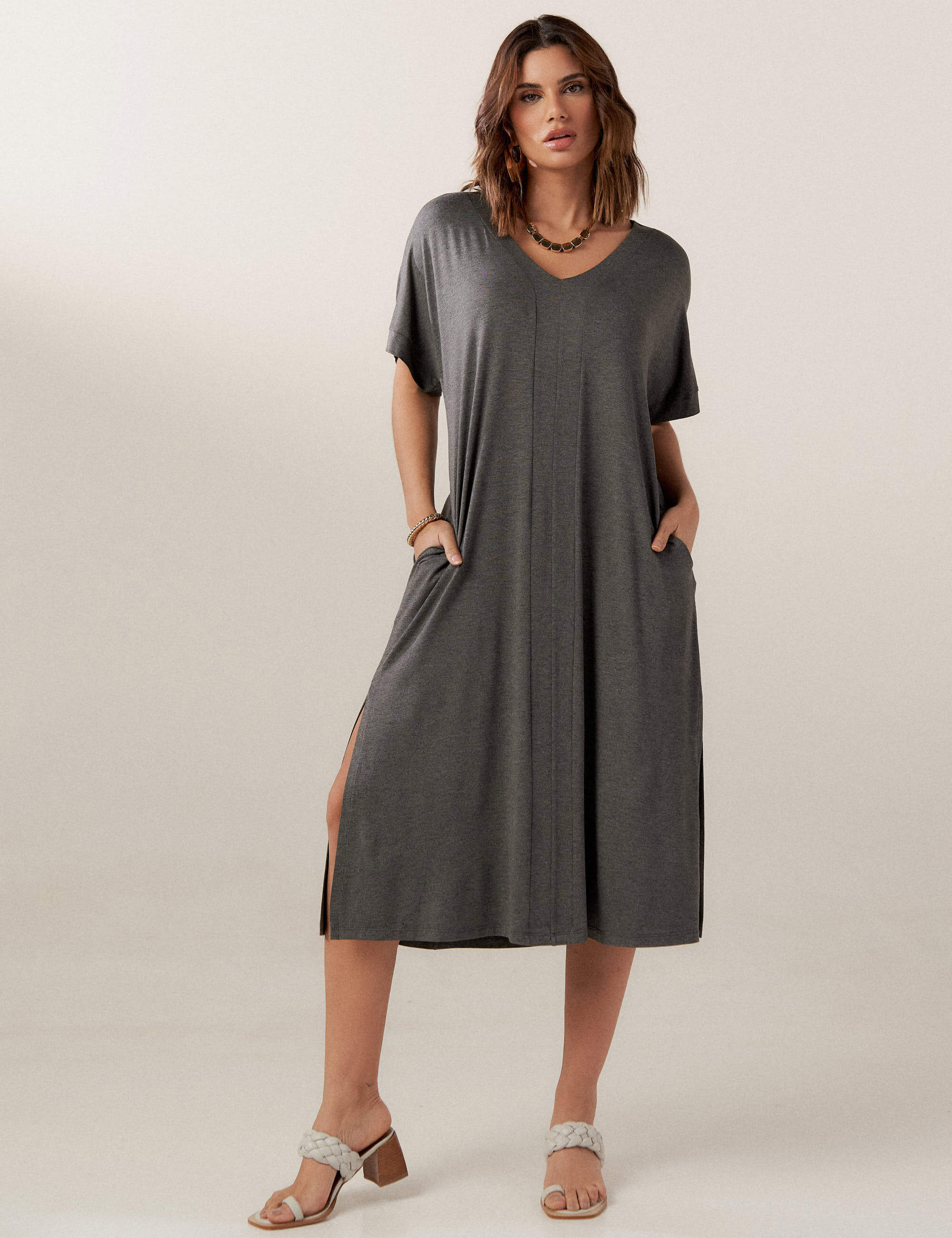 Vestido Odória Mescla Escuro