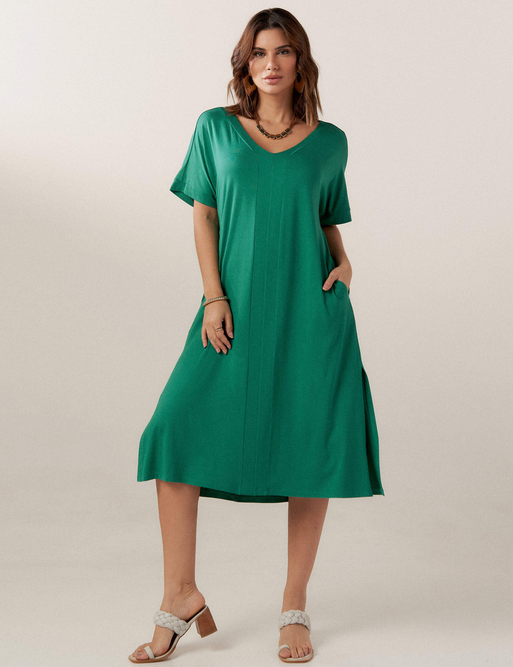 Vestido Odória Verde Salsa