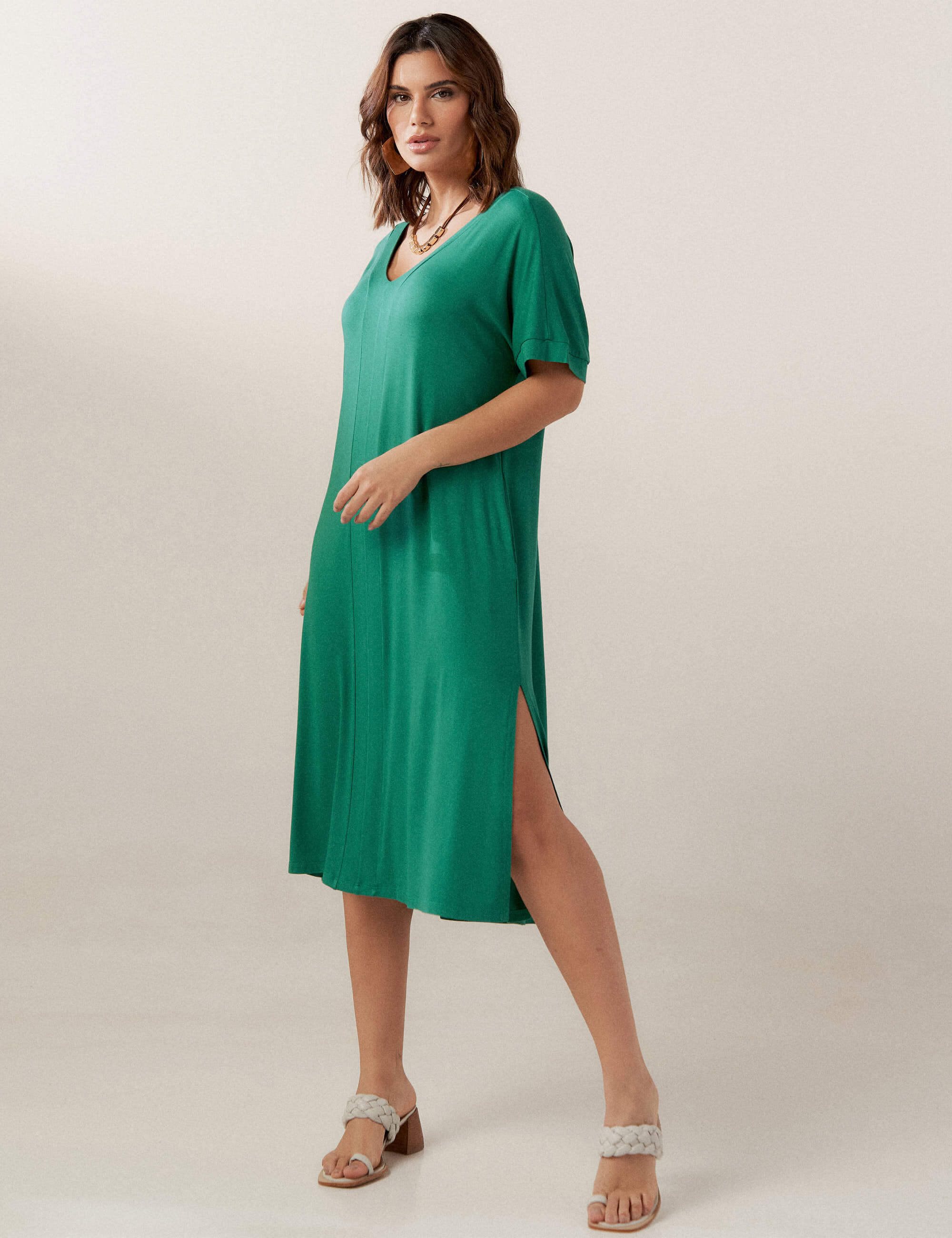 Vestido Odória Verde Salsa