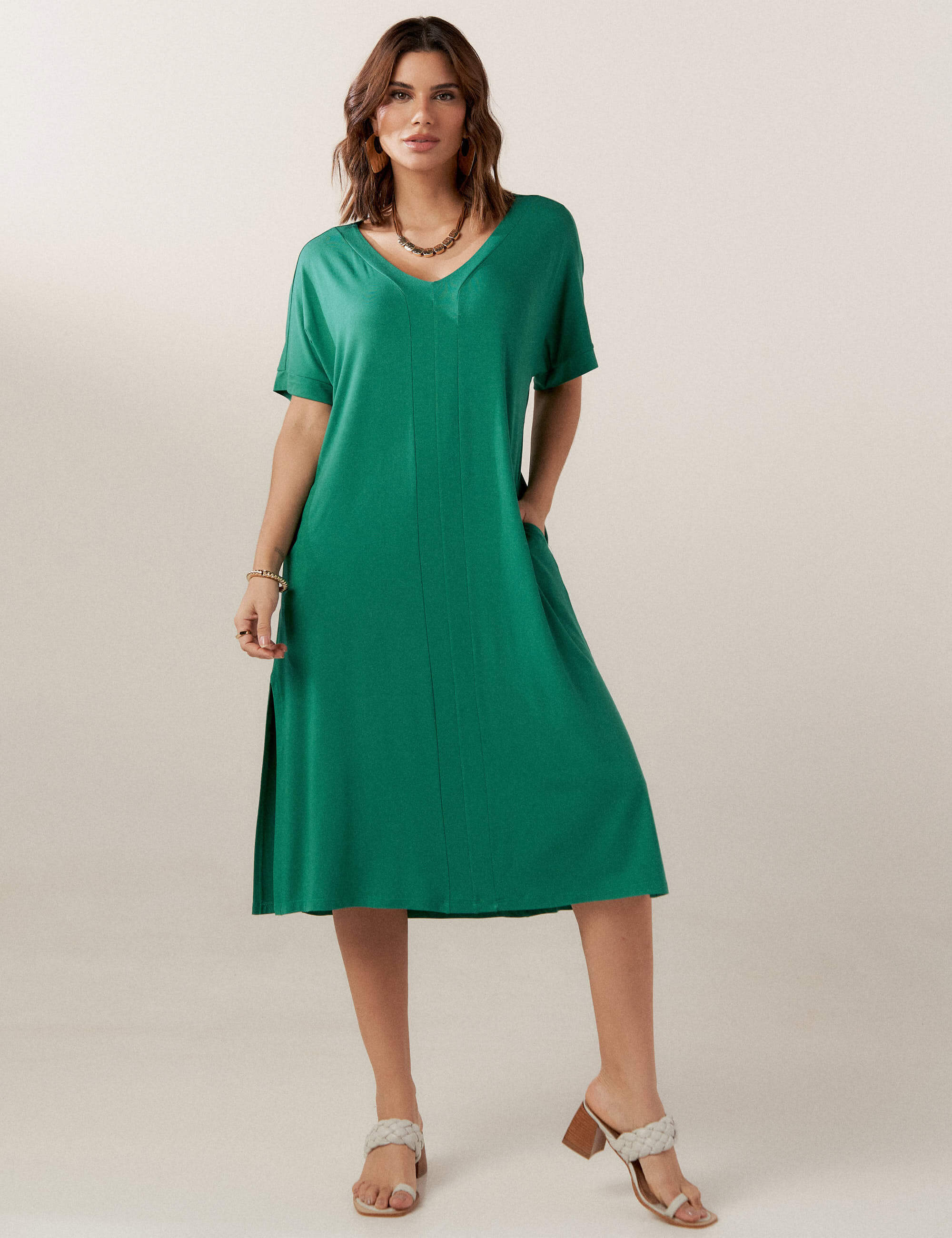 Vestido Odória Verde Salsa