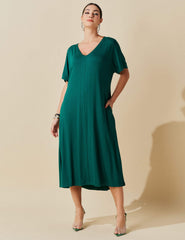 Vestido Odória Verde Castanheira