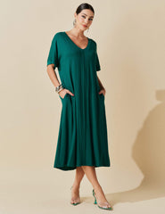 Vestido Odória Verde Castanheira