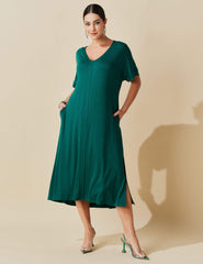 Vestido Odória Verde Castanheira