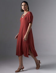 Vestido Odória Marrom Galápagos