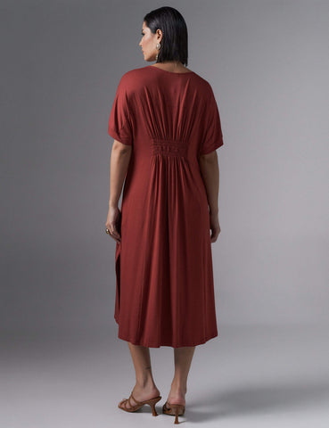 Vestido Odória Marrom Galápagos