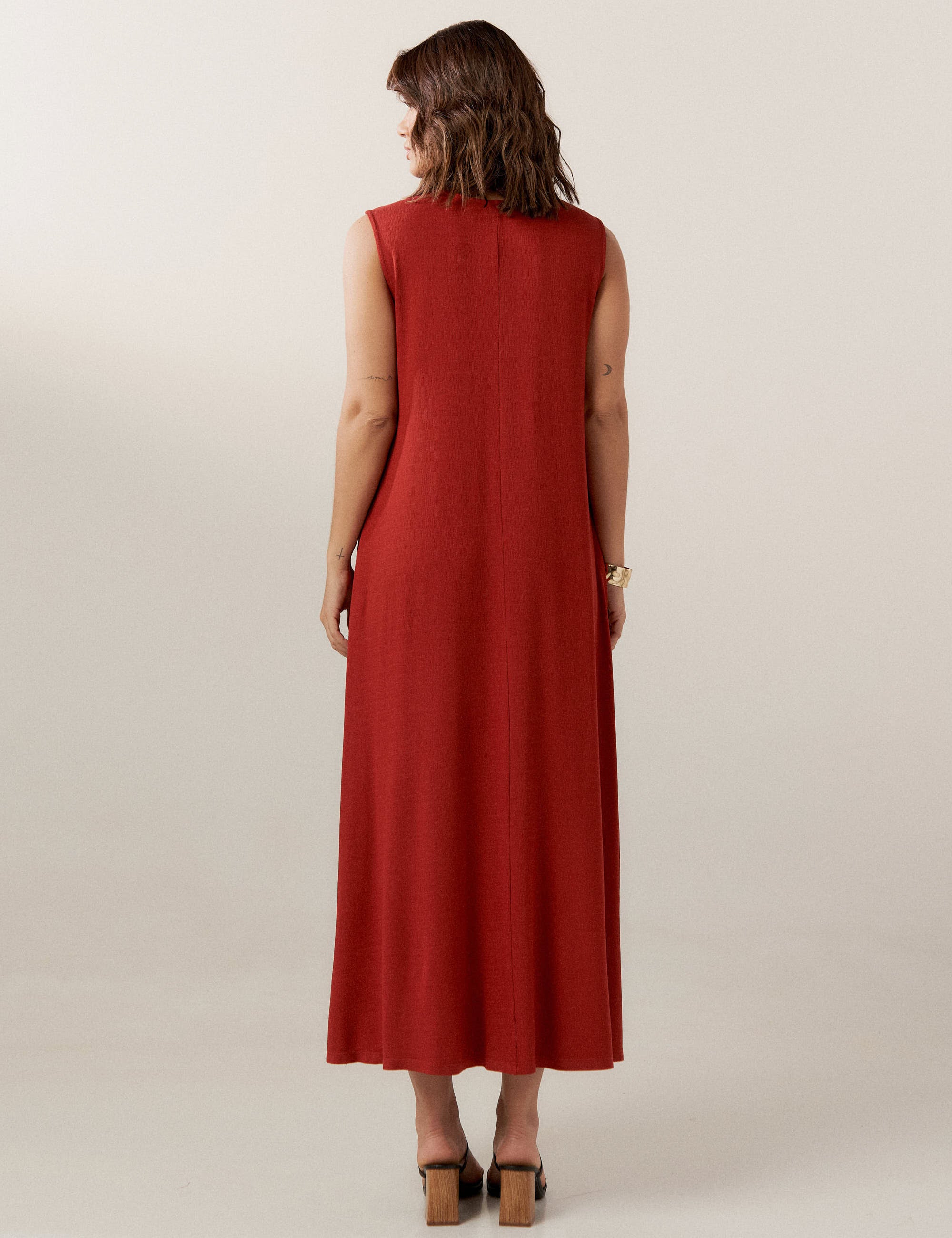 Vestido Vicenza Orpa Marrom Galápagos