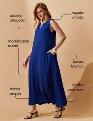 Vestido Vicenza Orpa Azul Profundo