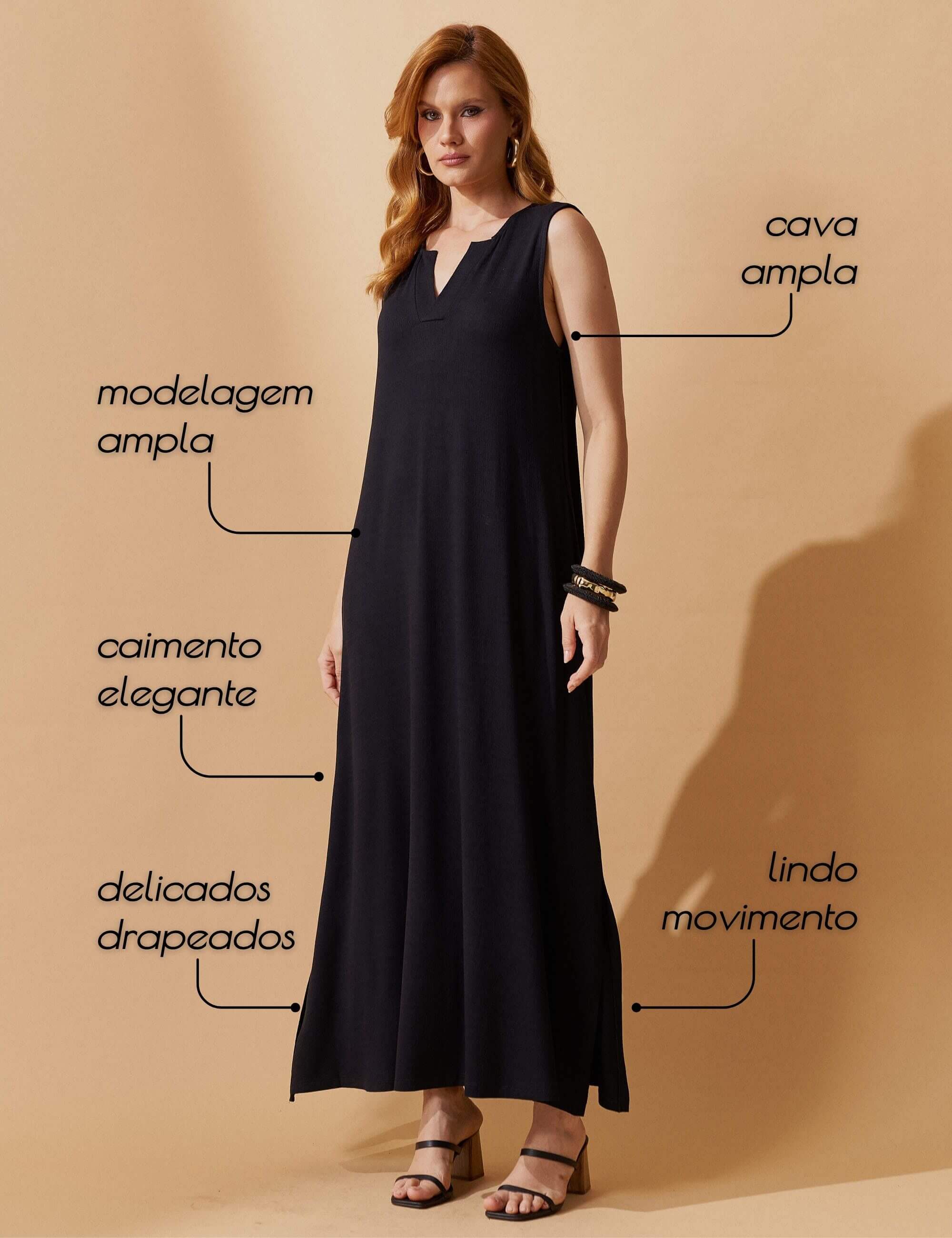 Vestido Vicenza Orpa Preto