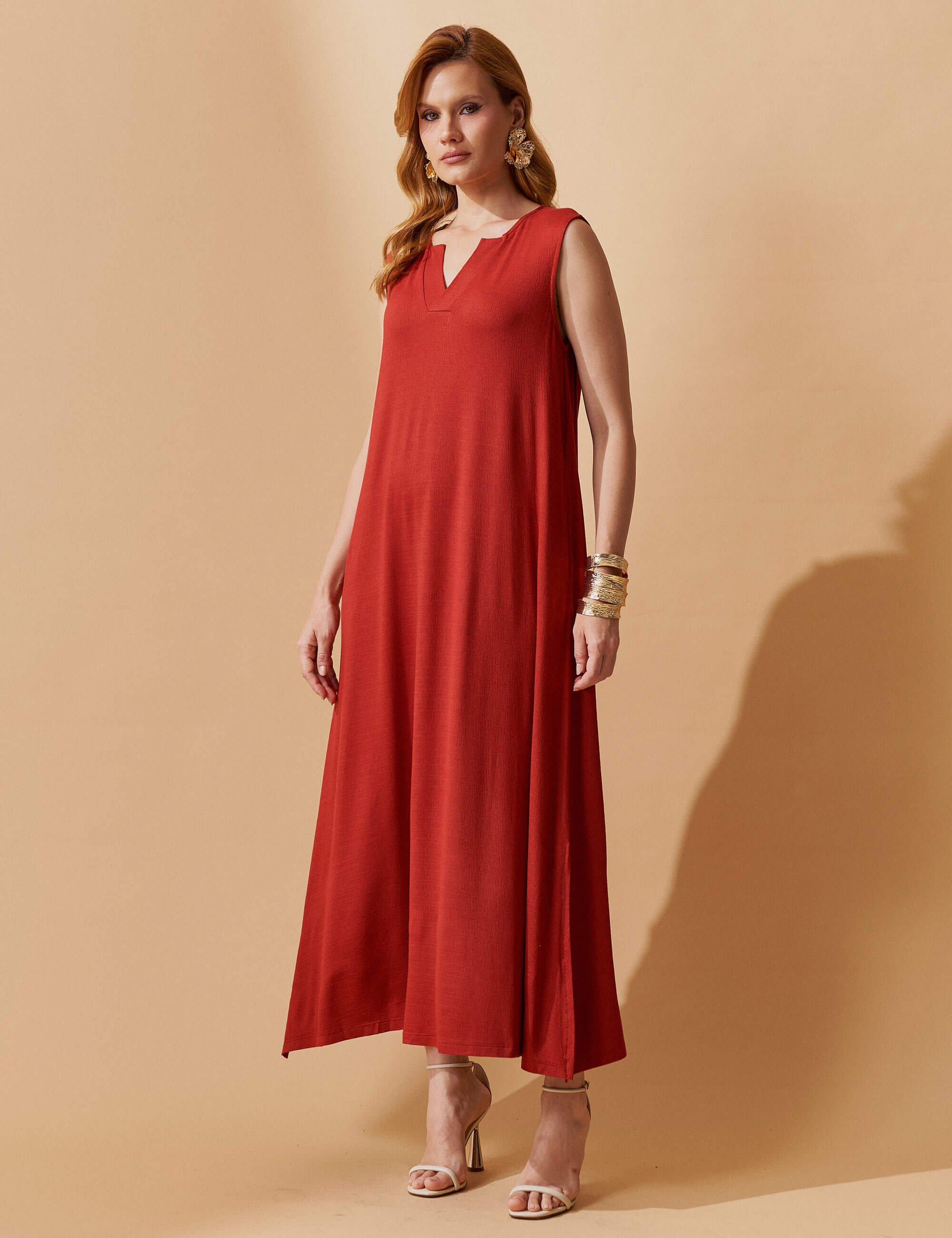 Vestido Vicenza Orpa Marrom Galápagos