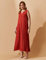 Vestido Vicenza Orpa Marrom Galápagos