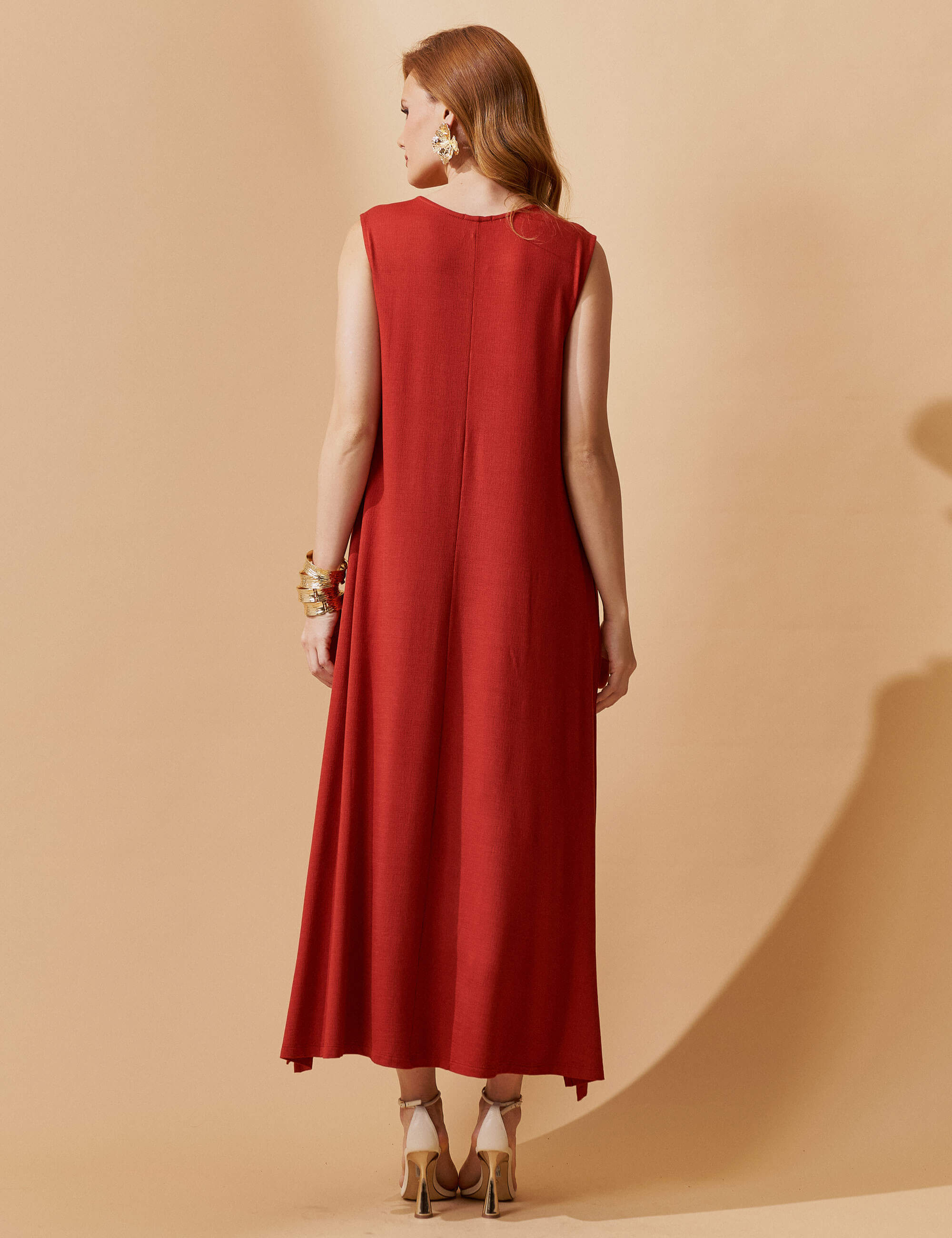 Vestido Vicenza Orpa Marrom Galápagos