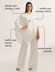 Blusa Canelado Odalis Off White