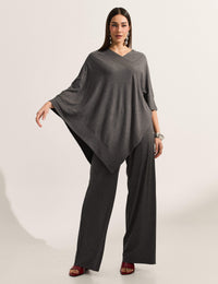 Blusa Canelado Odalis Mescla Escuro