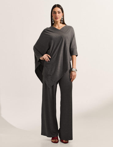 Blusa Canelado Odalis Mescla Escuro