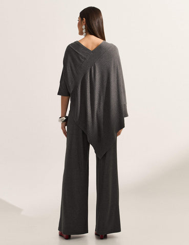 Blusa Canelado Odalis Mescla Escuro