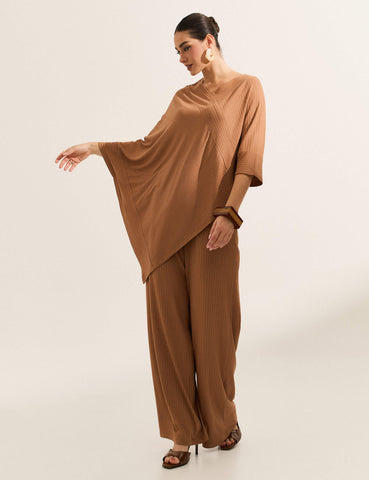 Blusa Canelado Odalis Caramelo Nougat