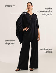 Blusa Canelado Odalis Preto