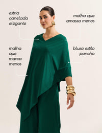 Blusa Canelado Odalis Verde Castanheira