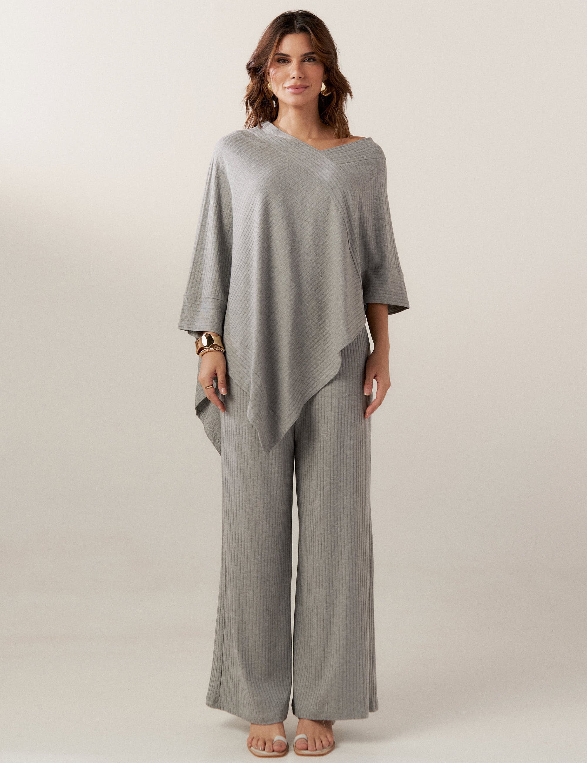Blusa Canelado Odalis Mescla