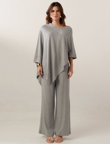 Blusa Canelado Odalis Mescla