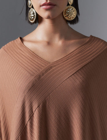 Blusa Canelado Odalis Caramelo Nougat