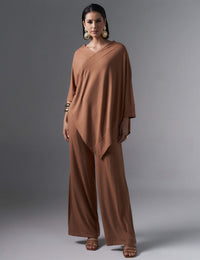 Blusa Canelado Odalis Caramelo Nougat