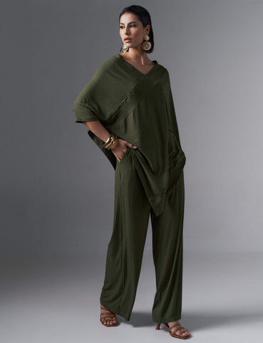 Blusa Canelado Odalis Verde Country