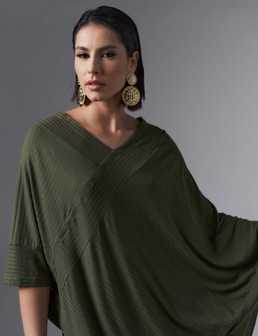 Blusa Canelado Odalis Verde Country