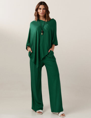 Blusa Canelado Odalis Verde Castanheira