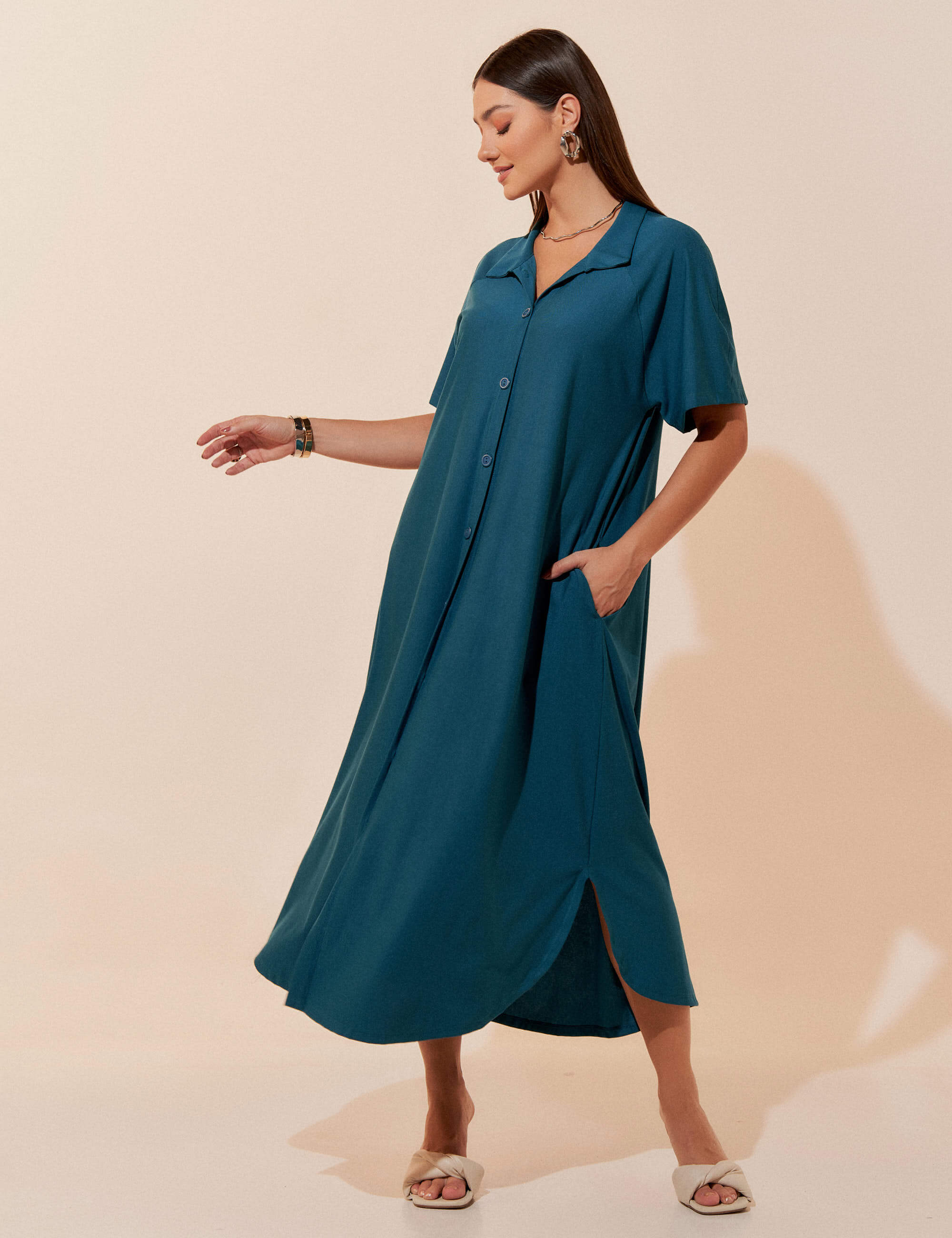 Vestido Marbella Padma Azul Gótico
