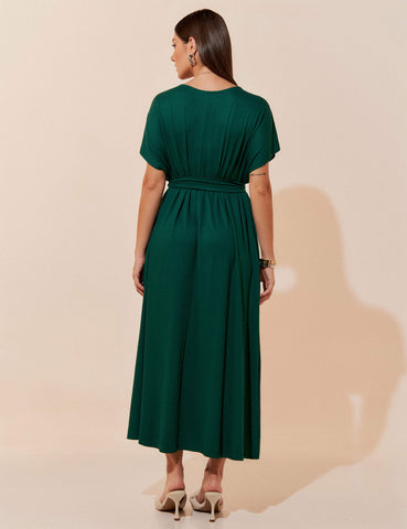 Vestido Vicenza Polina Verde Castanheira