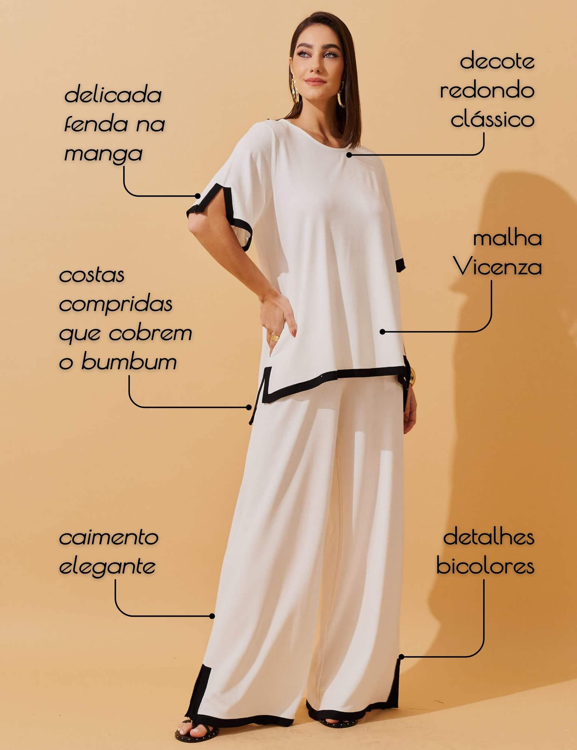 Conjunto Vicenza Palmira Off White