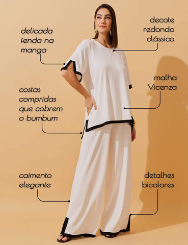 Conjunto Vicenza Palmira Off White